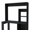 Tuhome Maine Desk With Hutch and  Shelves -Black ELW9036